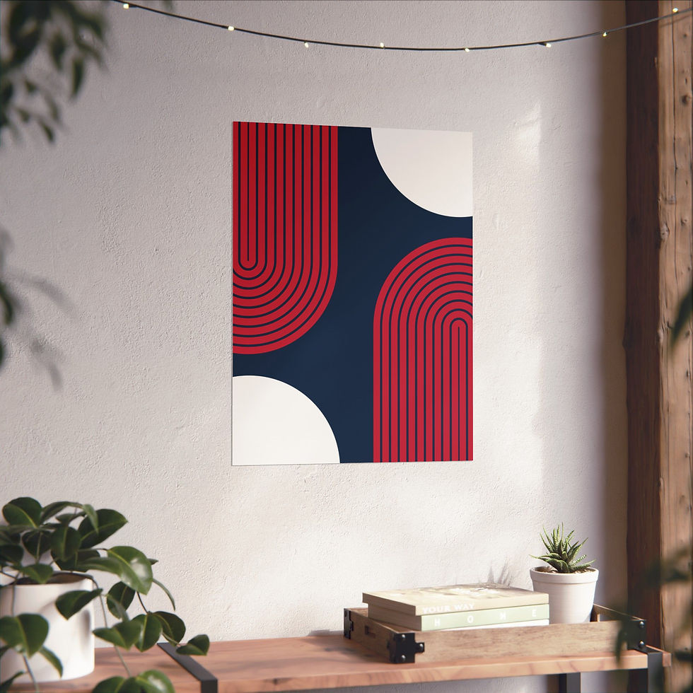 Thumbnail: Geometric 10 Matte Poster - St. Louis Cardinals - Alt