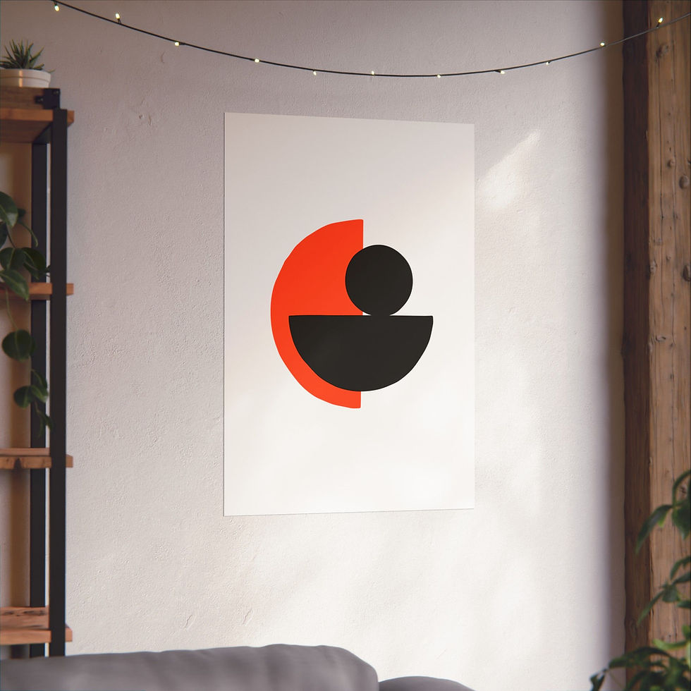 Thumbnail: Geometric 31 Matte Poster - Cincinnati Bengals - Home