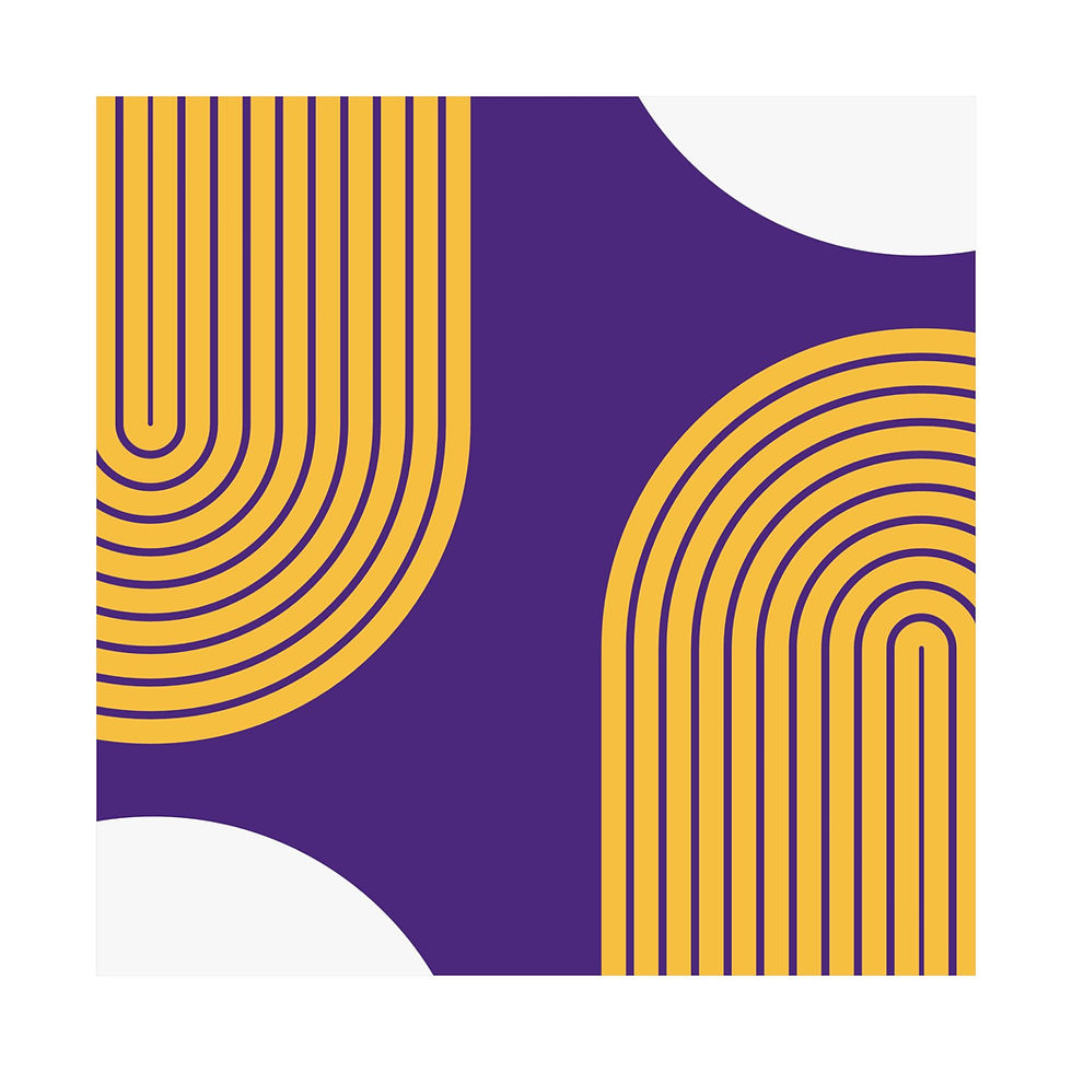 Thumbnail: Modern Geometric 10 Matte Poster - Minnesota Vikings - Away