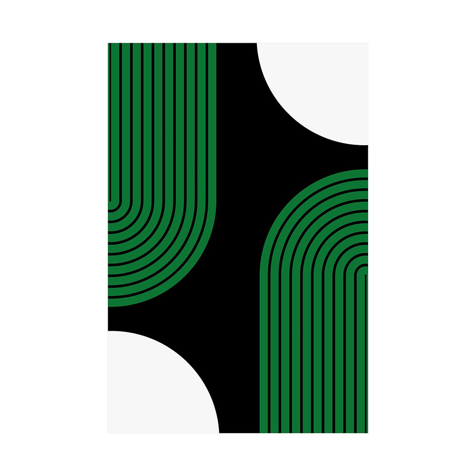 Thumbnail: Modern Geometric 10 Matte Poster - Boston Celtics - Alt