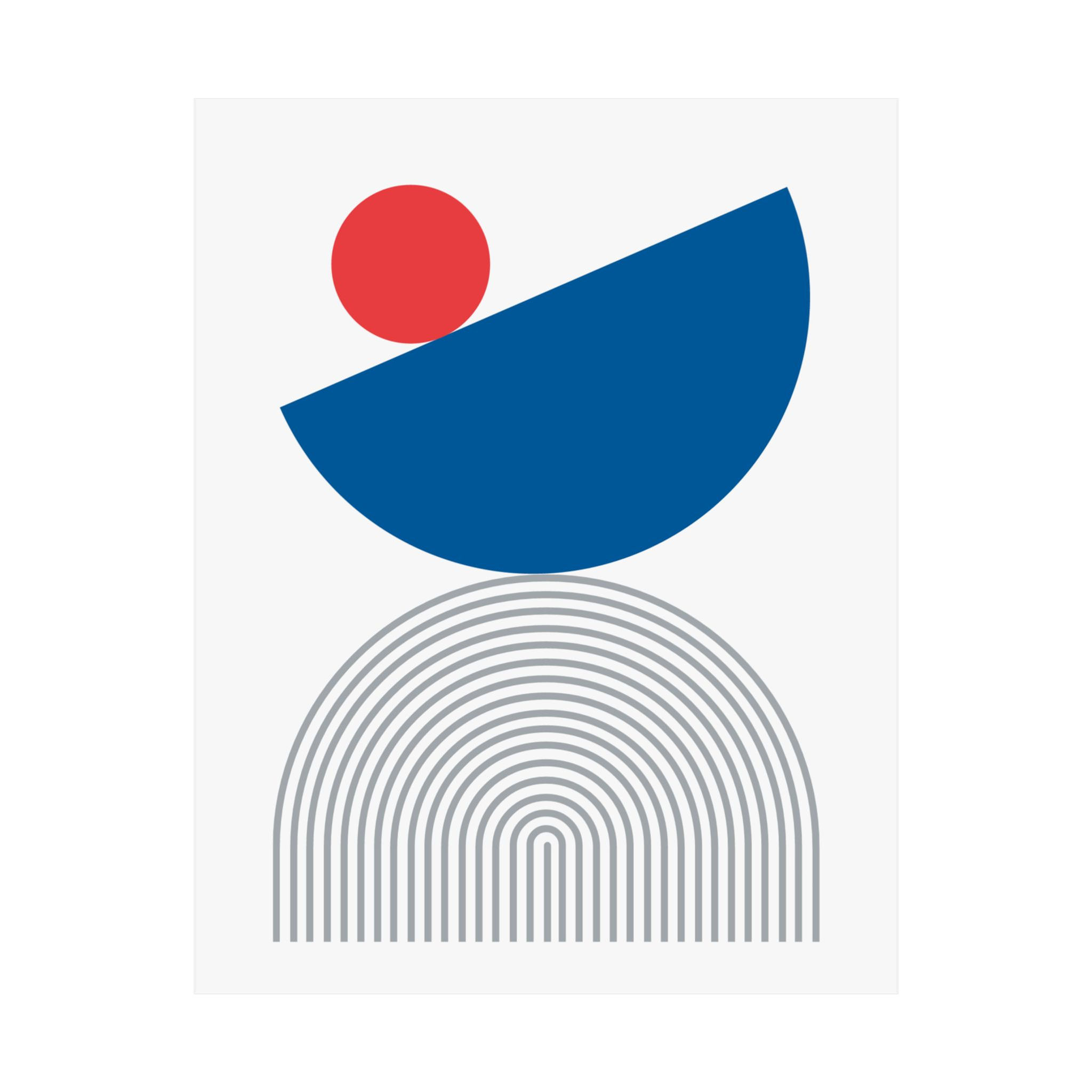 Modern Geometric 26 Matte Poster - Los Angeles Dodgers - Home