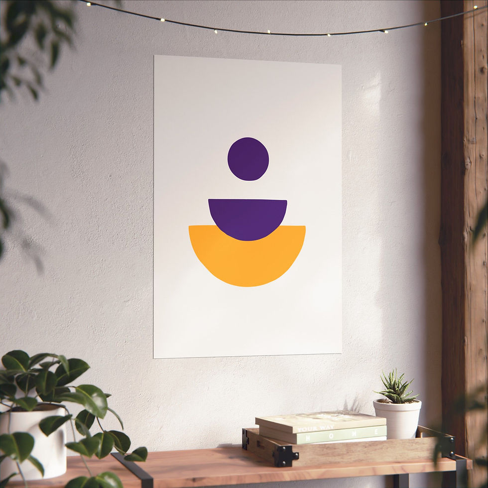 Thumbnail: Modern Geometric 28 Matte Poster - Los Angeles Lakers - Home