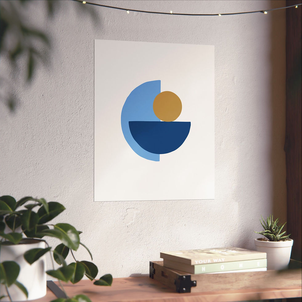 Thumbnail: Modern Geometric 31 Matte Poster - Kansas City Royals - Home