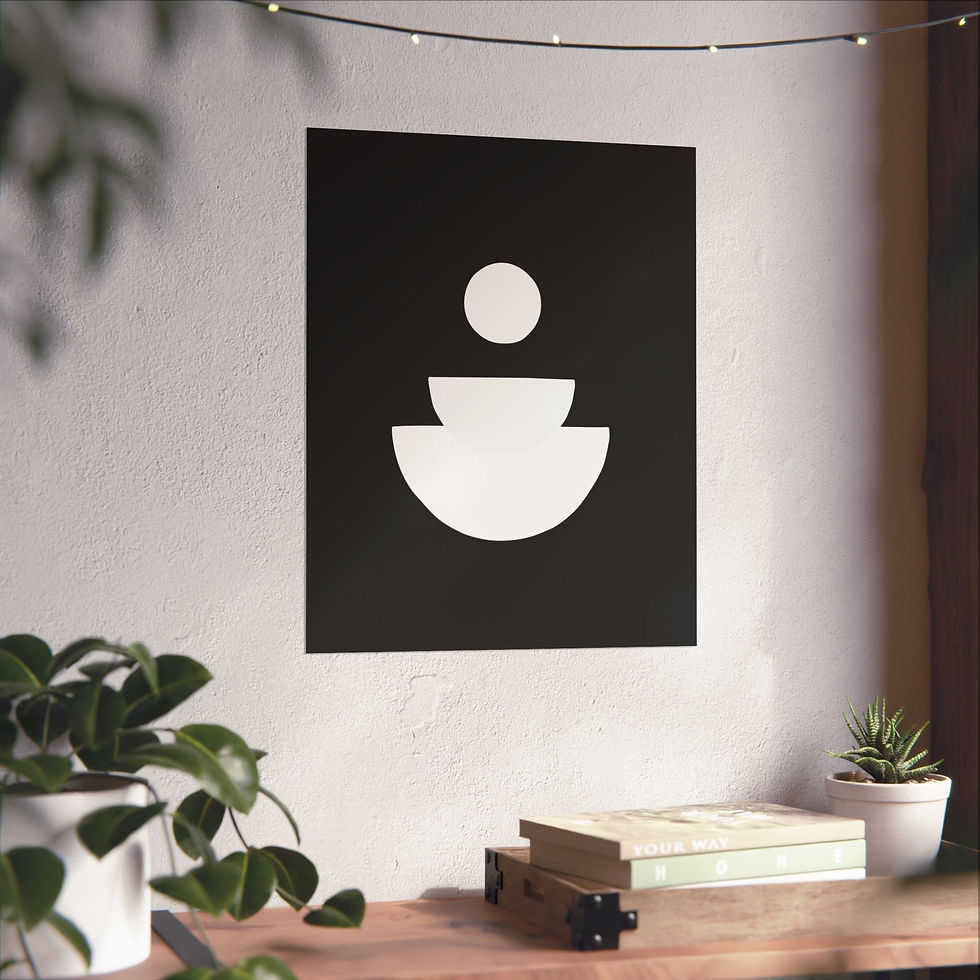Thumbnail: Modern Geometric 28 Matte Poster - Brooklyn Nets - Alt