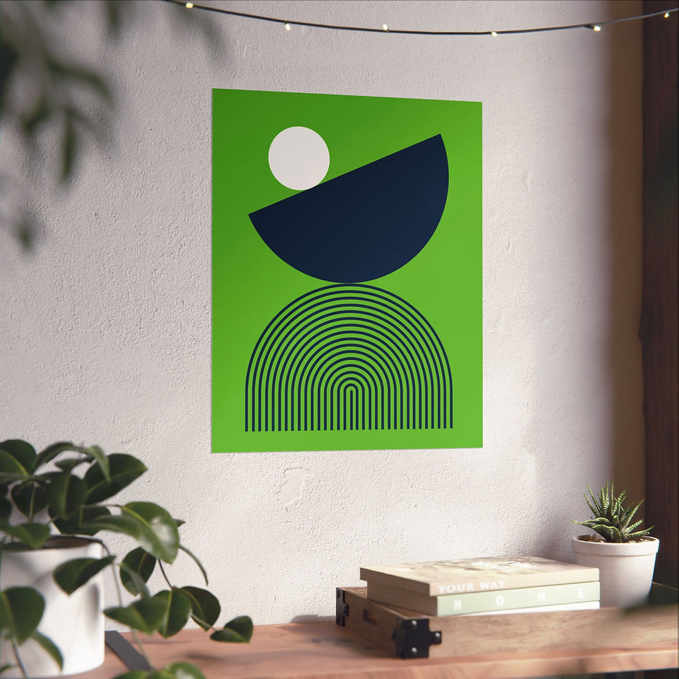 Thumbnail: Modern Geometric - 26 - Matte Poster - Seattle Seahawks - Alt
