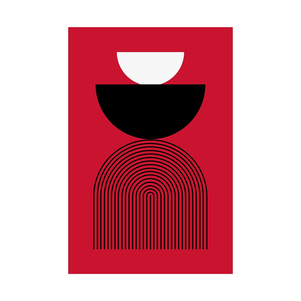 Thumbnail: Geometric 24 Matte Poster - Portland Trailblazers - Alt
