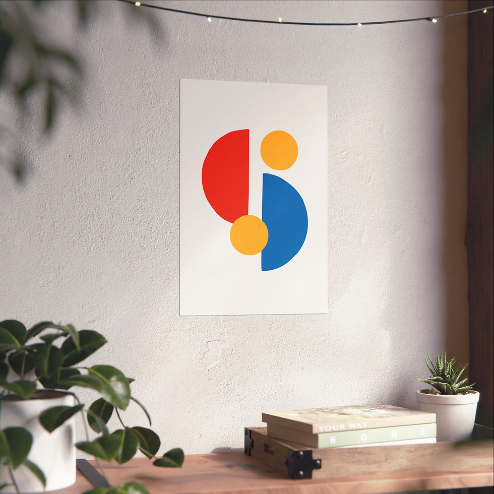 Thumbnail: Modern Geometric 29 Matte Poster - Oklahoma City Thunder - Home