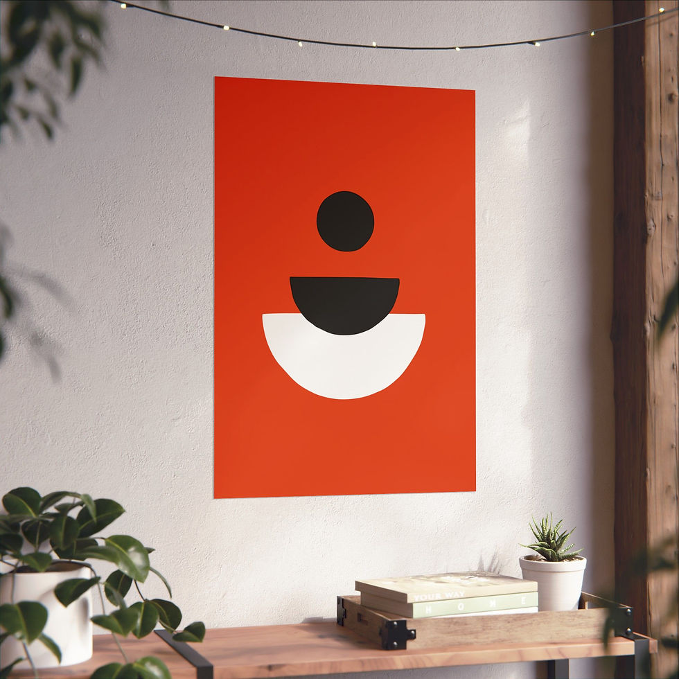 Thumbnail: Modern Geometric 28 Matte Poster - Baltimore Orioles - Alt