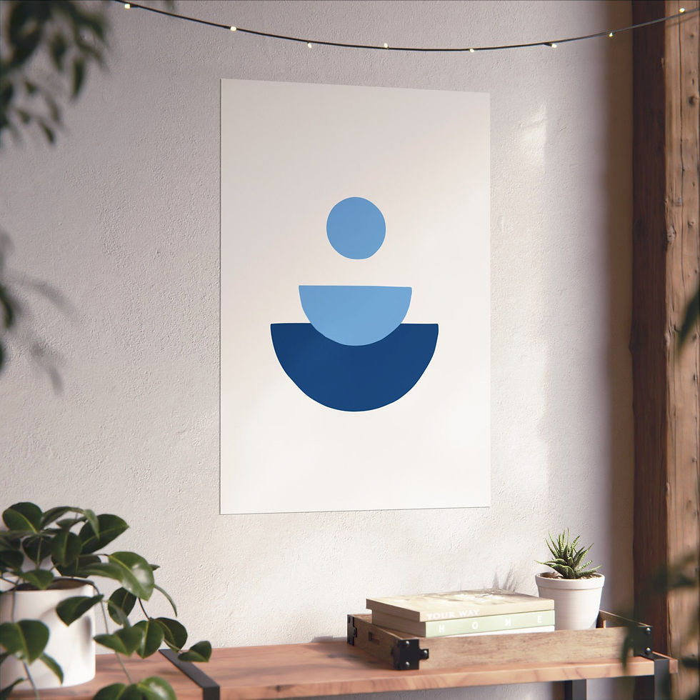 Thumbnail: Modern Geometric 28 Matte Poster - Kansas City Royals - Home