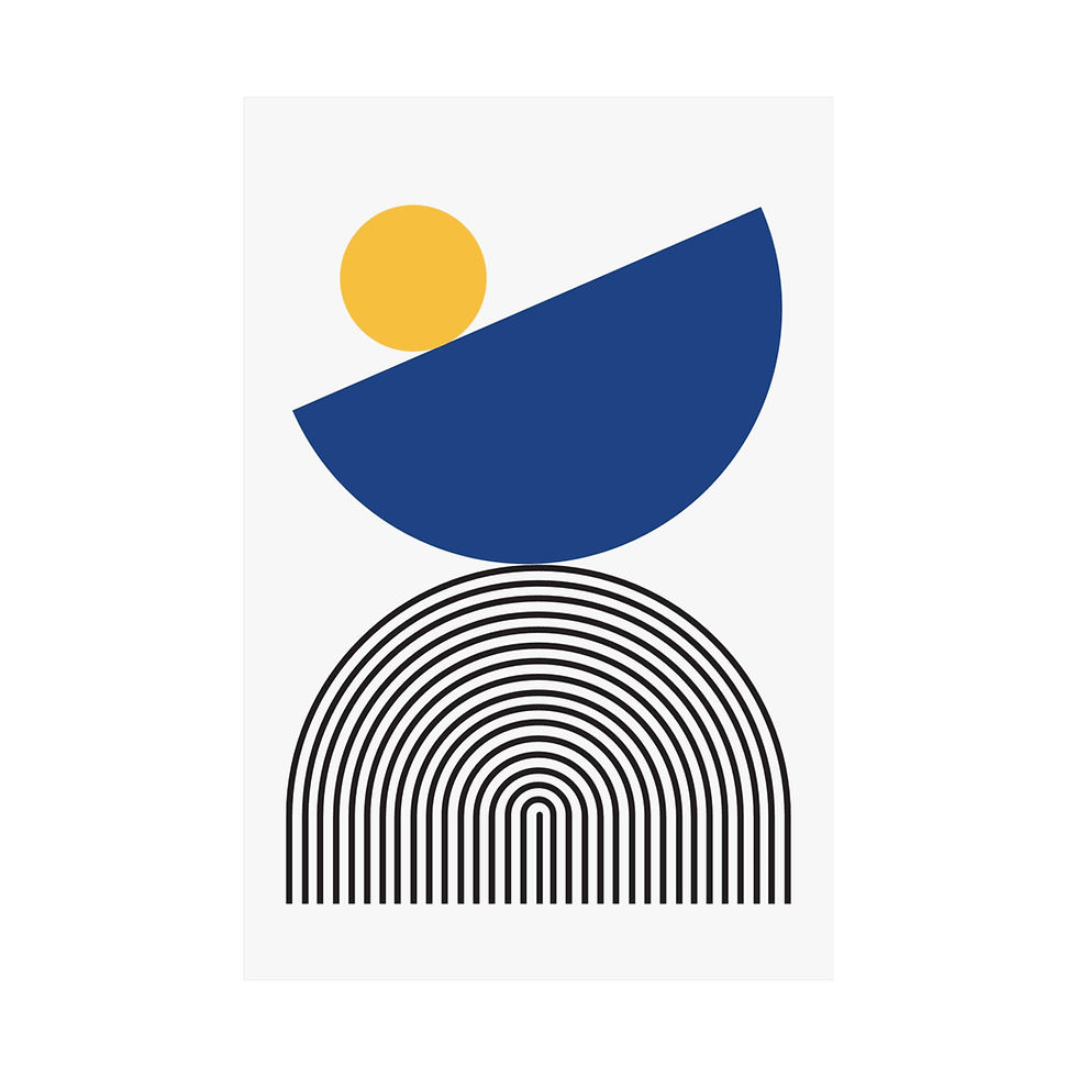 Thumbnail: Modern Geometric 26 Matte Poster - Golden State Warriors - Home