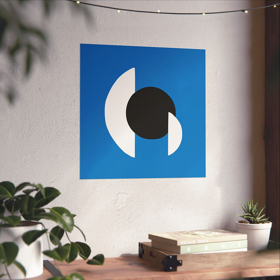 Thumbnail: Geometric 30 Matte Poster - Carolina Panthers - Alt