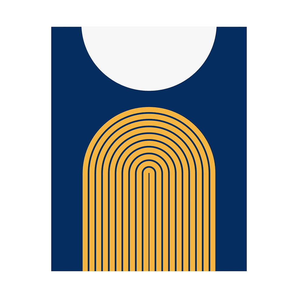 Thumbnail: Modern Geometric 09 Matte Poster - Indiana Pacers - Away