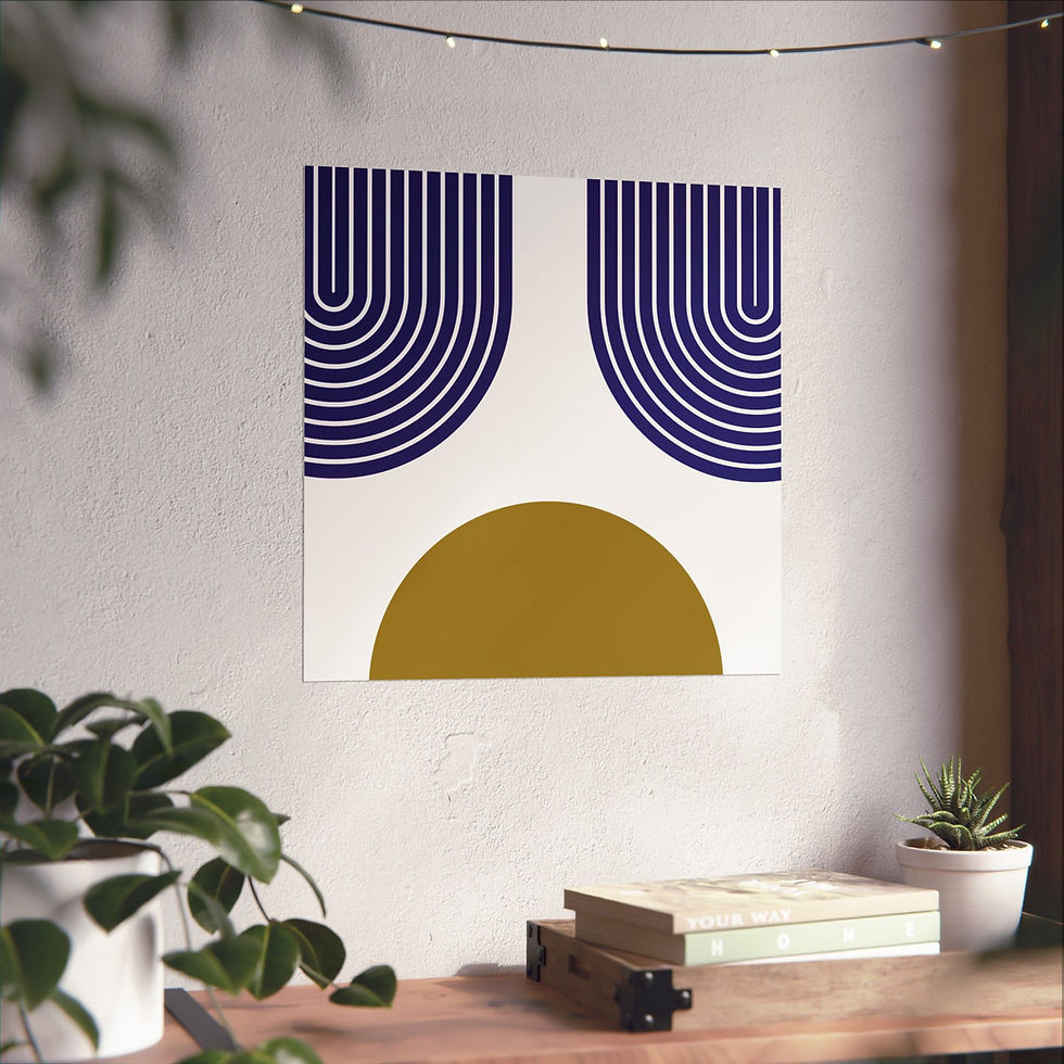 Thumbnail: Modern Geometric 11 Matte Poster - Baltimore Ravens - Home