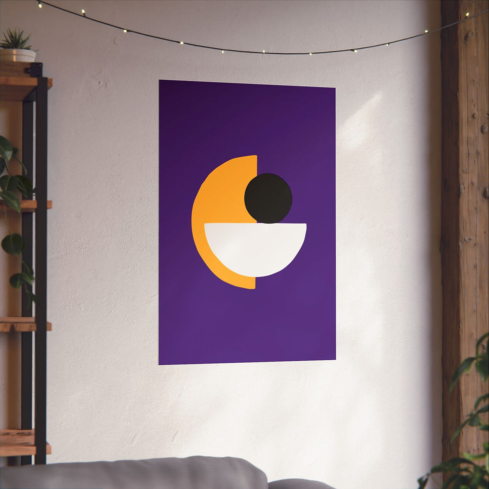 Thumbnail: Modern Geometric 31 Matte Poster - Los Angeles Lakers - Alt