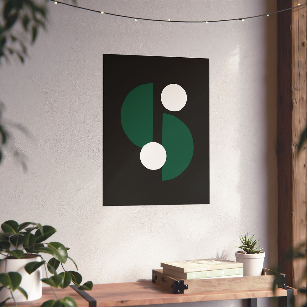 Thumbnail: Modern Geometric 29 Matte Poster - New York Jets - Alt