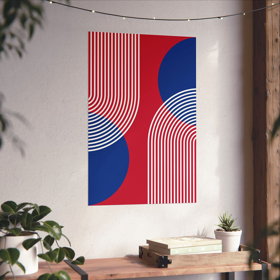Thumbnail: Geometric 25 Matte Poster - Buffalo Bills - Alt