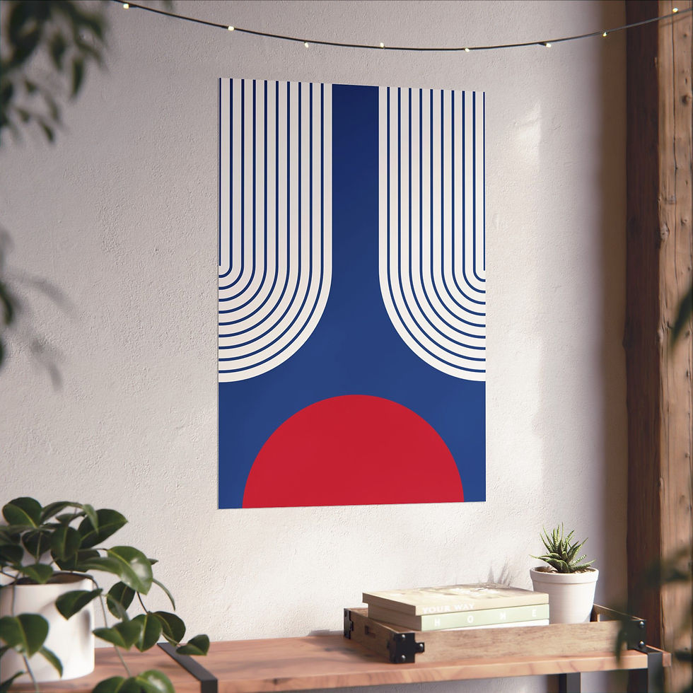 Thumbnail: Geometric 11 Matte Poster - Los Angeles Clippers - Away