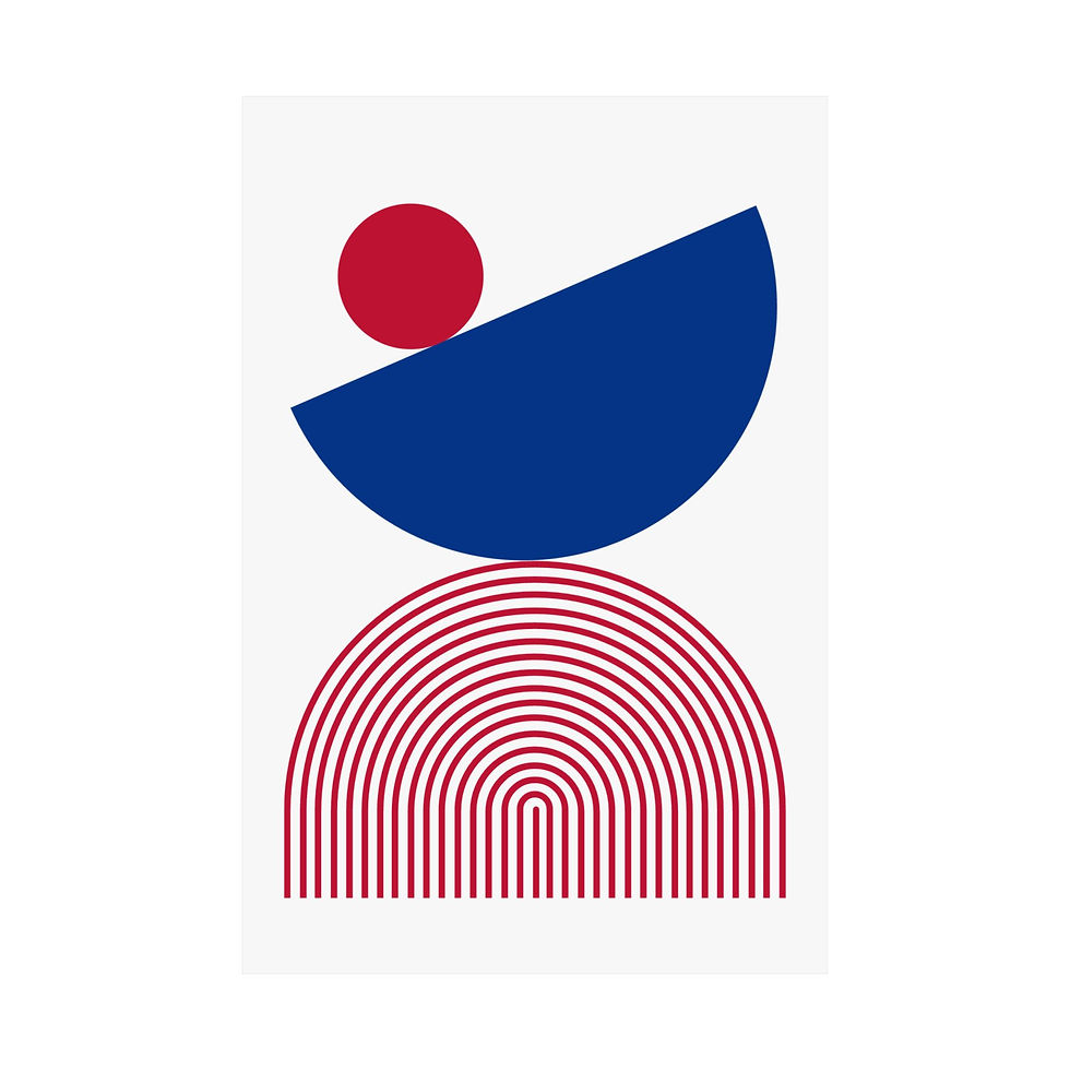Thumbnail: Geometric 26 Matte Poster - Buffalo Bills - Home