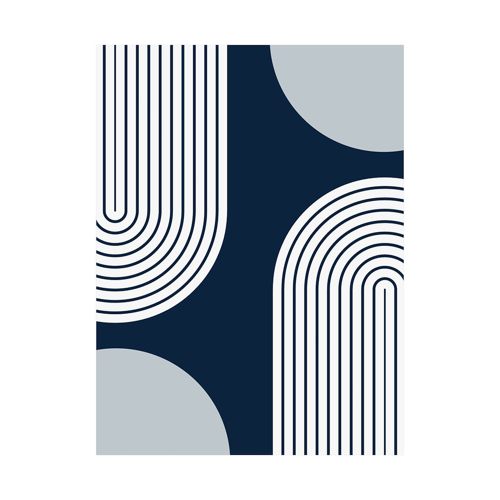 Thumbnail: Modern Geometric 10 Matte Poster - New York Yankees - Away