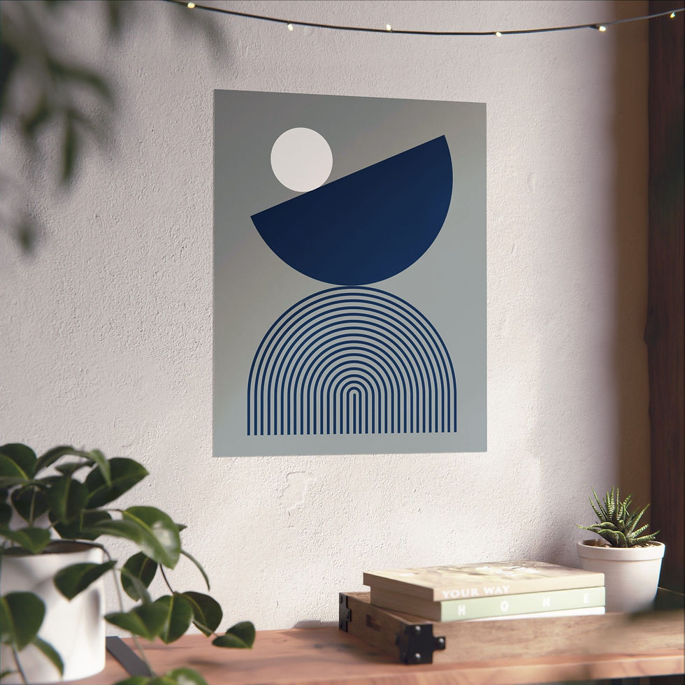 Thumbnail: Geometric 26 Matte Poster - Indianapolis Colts - Alt