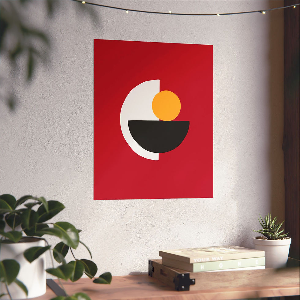 Thumbnail: Modern Geometric 31 Matte Poster - Atlanta Hawks - Away