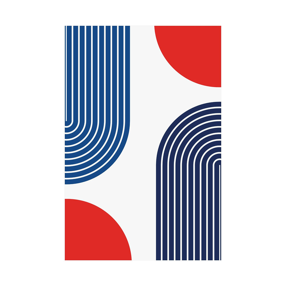 Thumbnail: Modern Geometric 10 Matte Poster - Toronto Blue Jays - Home