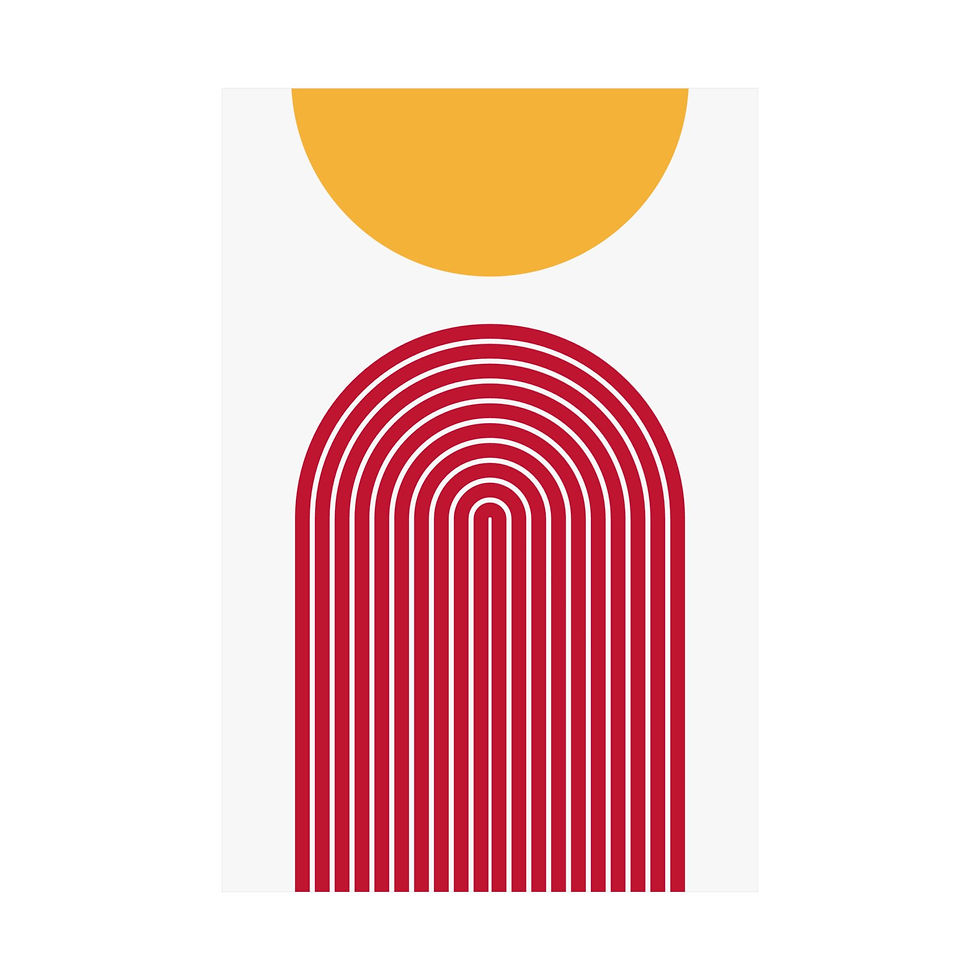 Thumbnail: Modern Geometric 9 Matte Poster - Atlanta Hawks - Home