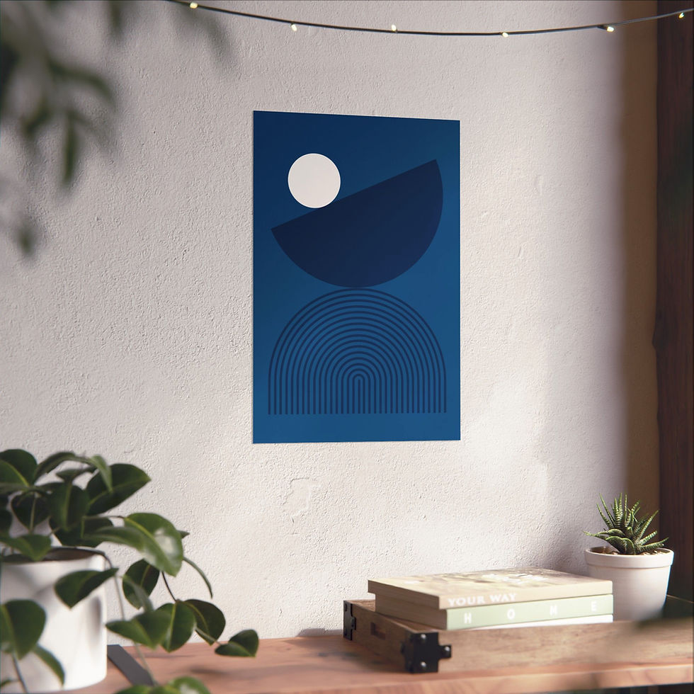 Thumbnail: Modern Geometric 26 Matte Poster - Dallas Mavericks - Away