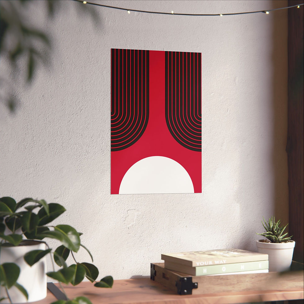 Thumbnail: Geometric 11 Matte Poster -Toronto Raptors - Away