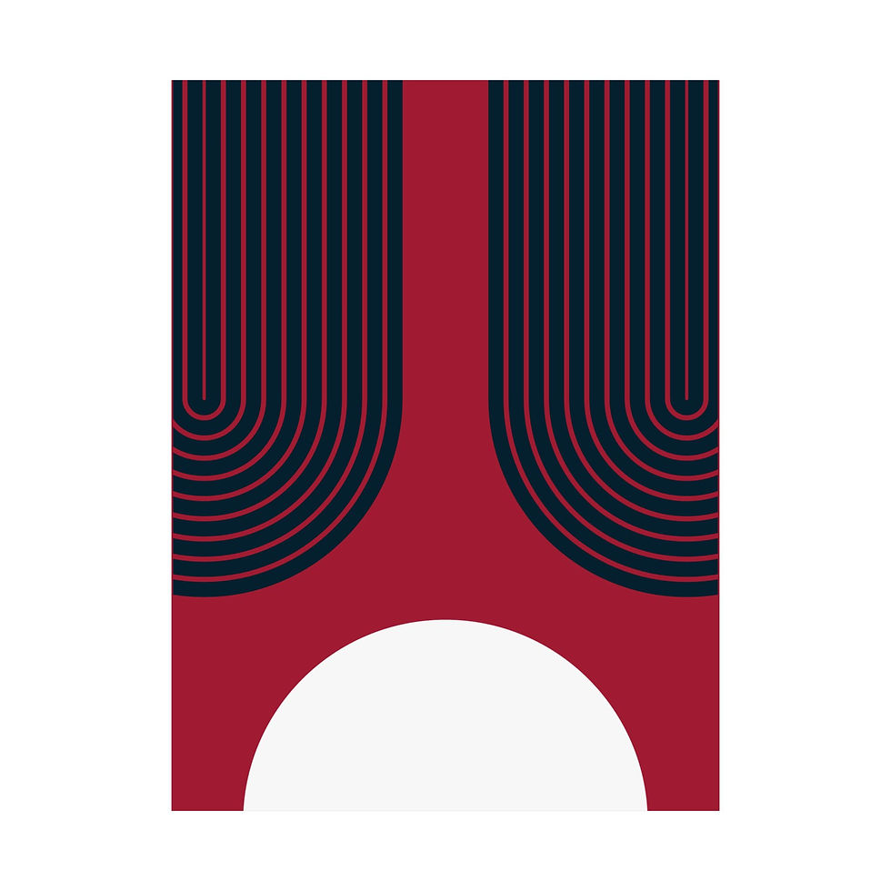 Thumbnail: Geometric 11 Matte Poster - Houston Texans - Alt