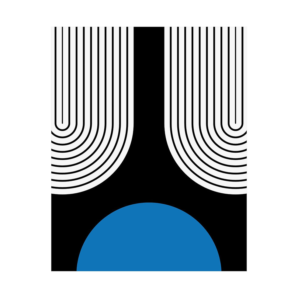 Thumbnail: Modern Geometric 11 Matte Poster - Orlando Magic - Alt