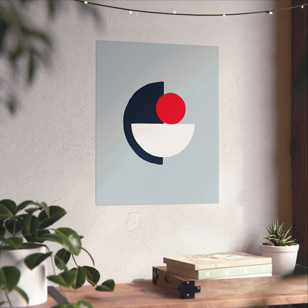 Thumbnail: Modern Geometric 31 Matte Poster - New York Yankees - Alt