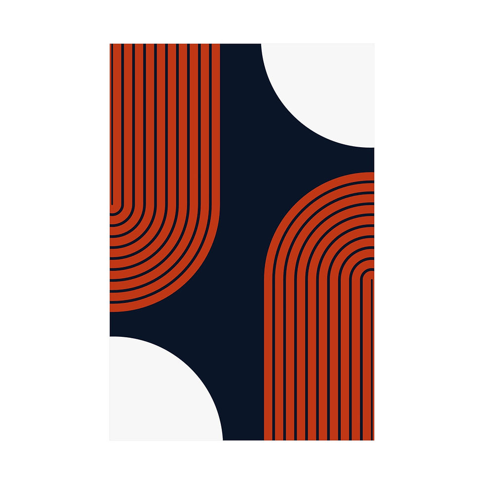 Thumbnail: Geometric 10 Matte Poster - Chicago Bears - Away