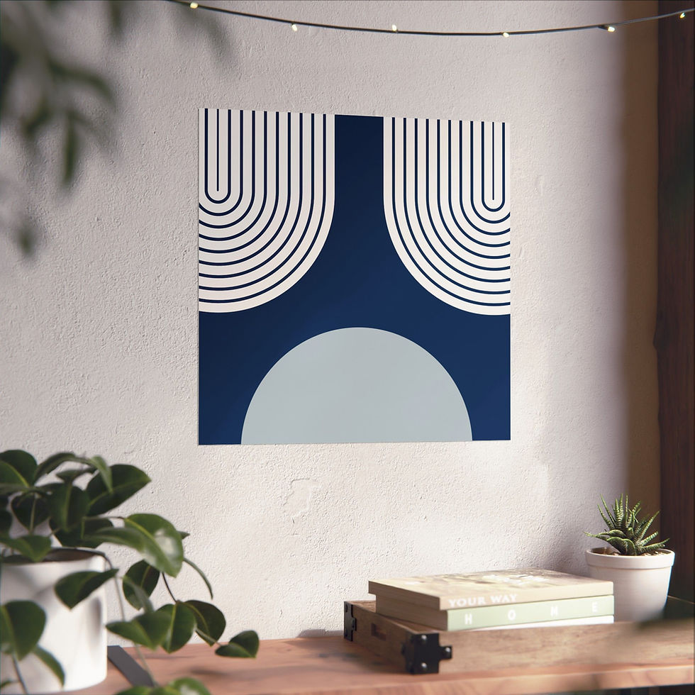 Thumbnail: Modern Geometric 11 Matte Poster - Dallas Mavericks - Alt