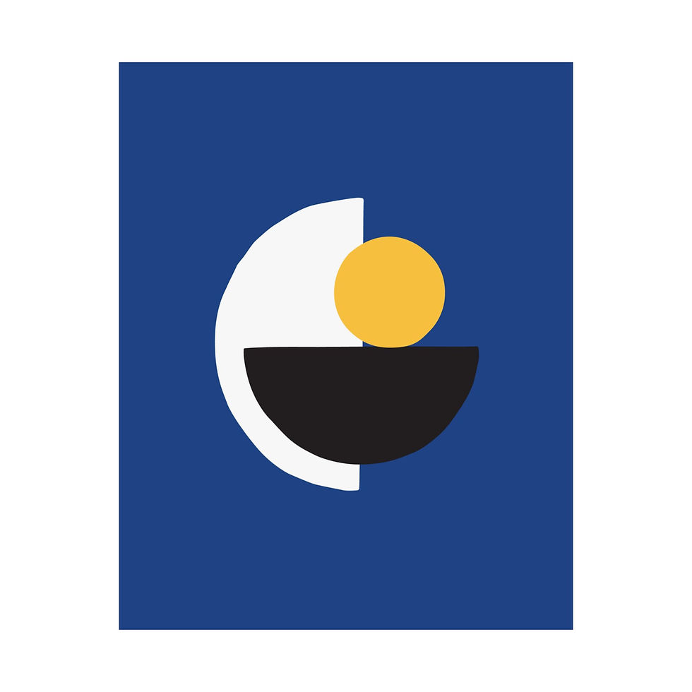 Thumbnail: Modern Geometric 31 Matte Poster - Golden State Warriors - Away