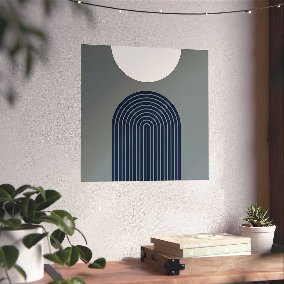 Thumbnail: Modern Geometric 09 Matte Poster - Dallas Cowboys - Alt