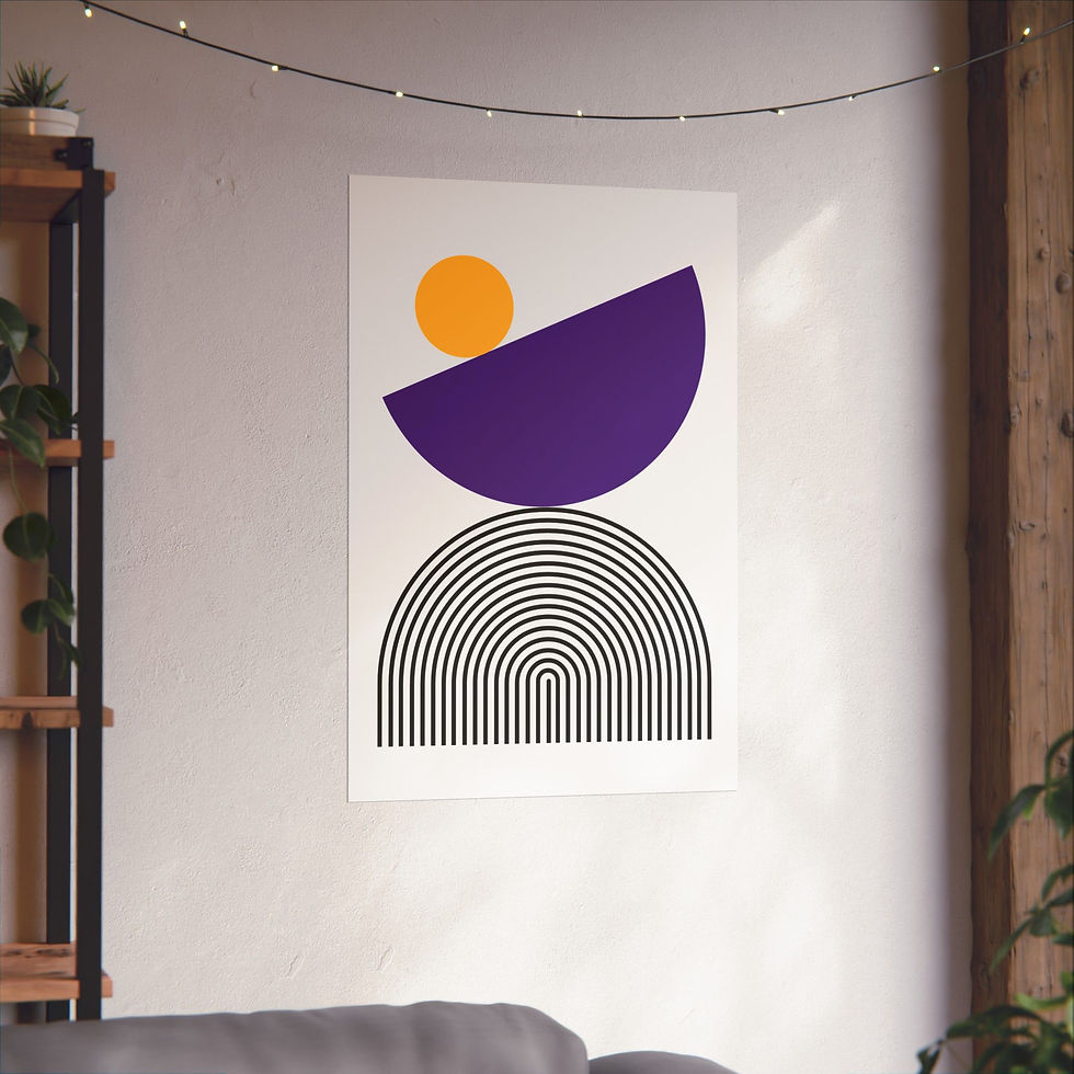 Thumbnail: Modern Geometric 26 Matte Poster - Los Angeles Lakers - Home