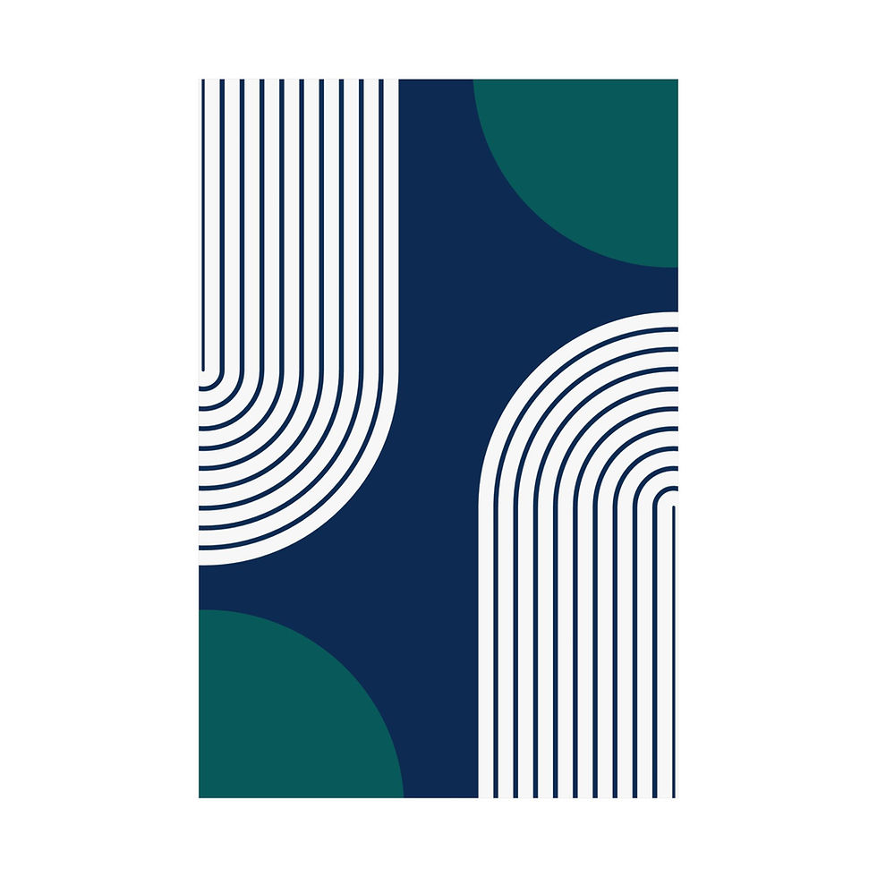 Thumbnail: Modern Geometric 10 Matte Poster - Seattle Mariners - Away