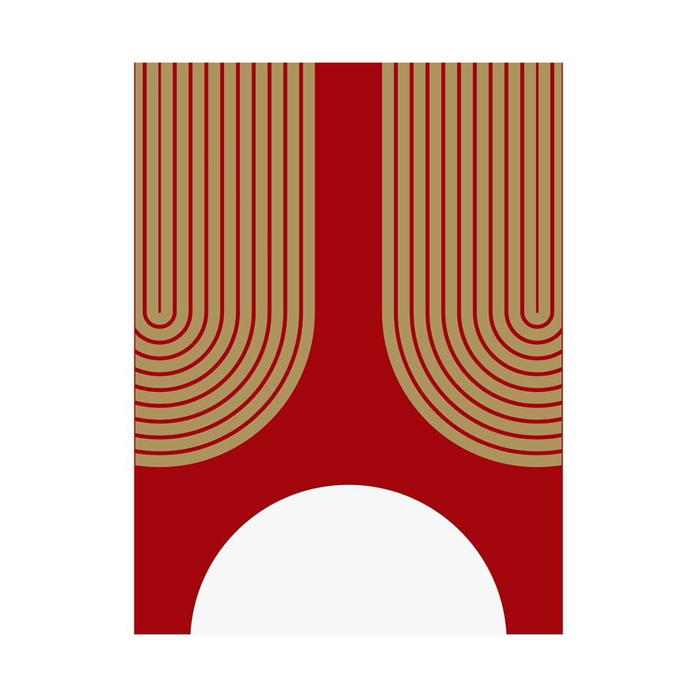 Thumbnail: Modern Geometric - 11 - Matte Poster - San Francisco 49ers - Away