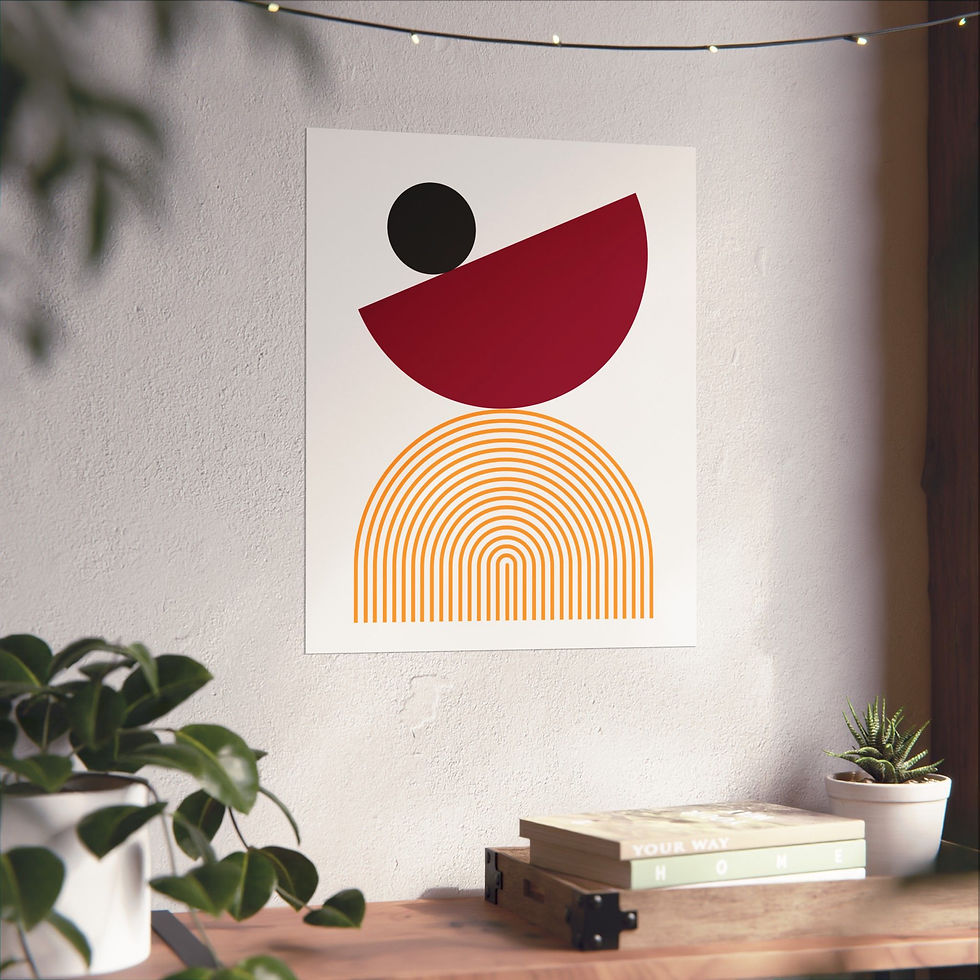 Thumbnail: Geometric 26 Matte Poster - Miami Heat - Home
