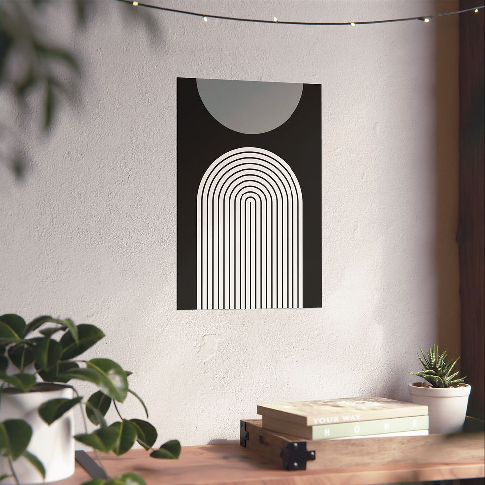 Thumbnail: Modern Geometric 09 Matte Poster - Las Vegas Raiders - Away