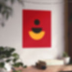 Thumbnail: Modern Geometric 28 Matte Poster - Atlanta Hawks - Away