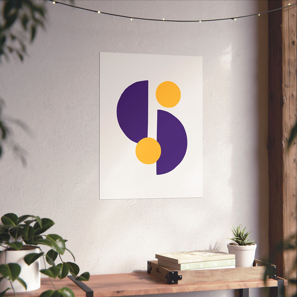 Thumbnail: Modern Geometric 29 Matte Poster - Minnesota Vikings - Home