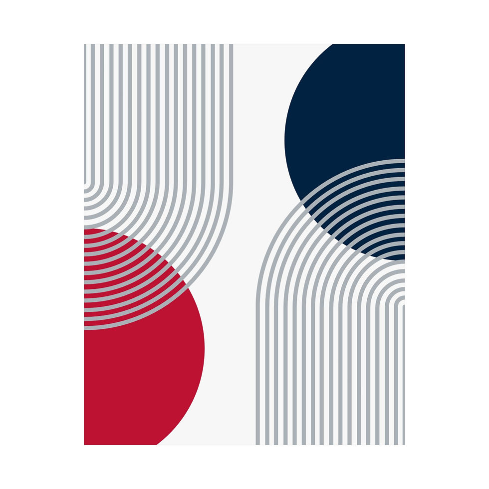 Thumbnail: Modern Geometric 25 Matte Poster - New England Patriots - Home