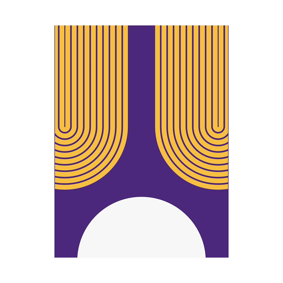 Thumbnail: Modern Geometric 11 Matte Poster - Minnesota Vikings - Away