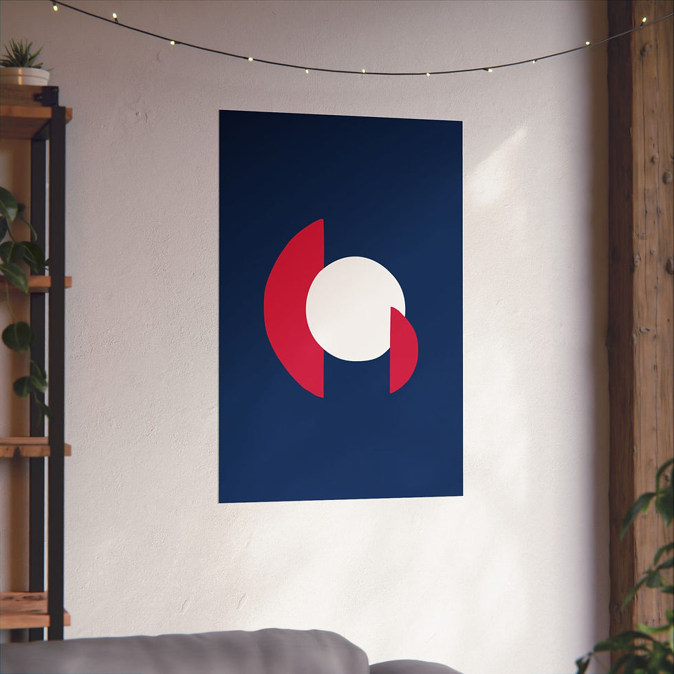 Thumbnail: Geometric 30 Matte Poster - Minnesota Twins - Away
