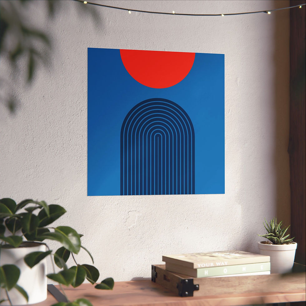Thumbnail: Modern Geometric 09 Matte Poster - Oklahoma City Thunder - Away