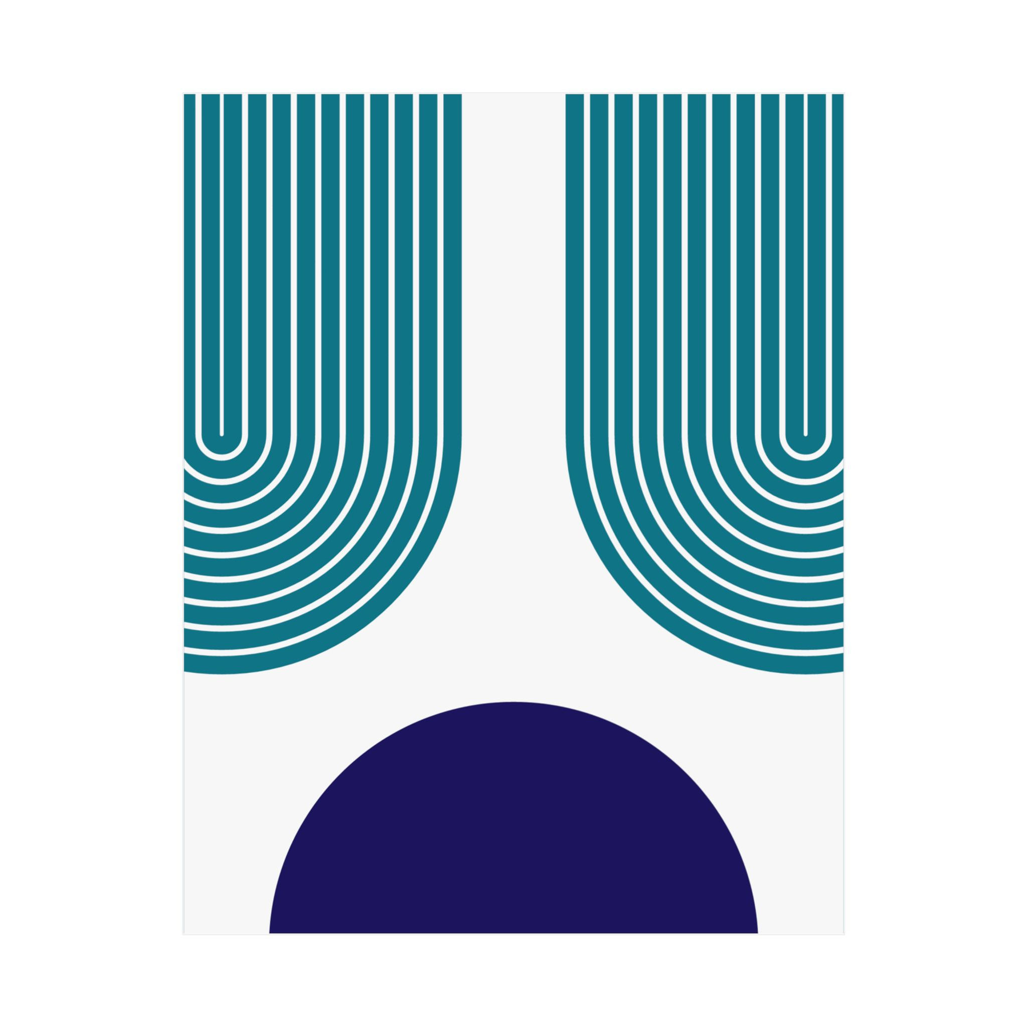 Geometric 11 Matte Poster - Charlotte Hornets - Home