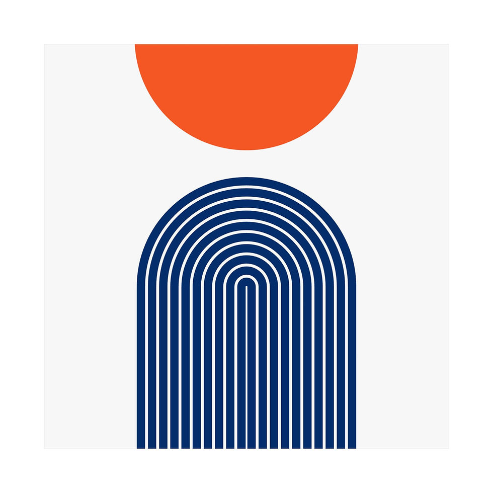 Thumbnail: Modern Geometric 09 Matte Poster - New York Mets - Home