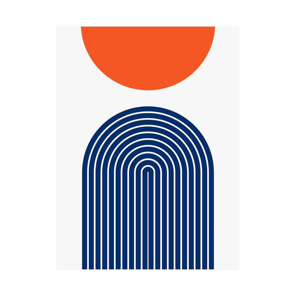 Thumbnail: Modern Geometric 09 Matte Poster - New York Mets - Home